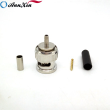 Atacado de Alta Qualidade BNC Macho Conector Crimp BNC Pin Conector Para Cabo RG179